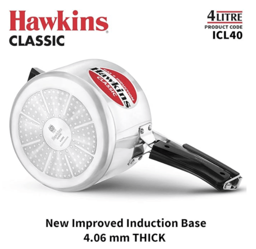 Hawkins 4 Litre Classic Pressure Cooker, Induction Inner Lid Cooker, Pan Cooker, Best Cooker, Silver (ICL40, Aluminium) - Image 4